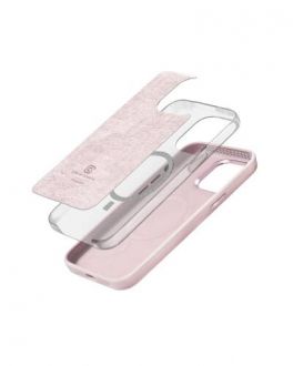Etui do iPhone 15 Pro Crong Color Cover LUX Magnetic różowe - zdjęcie główne