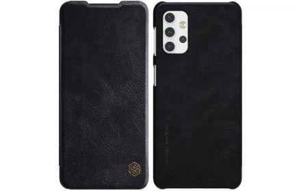 Nillkin Qin Leather Case - Etui Samsung Galaxy A32 5G (Black) - zdjęcie główne