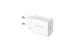 Crong USB-C Travel Charger – Ładowarka sieciowa USB-C Power Delivery 20W (biały)