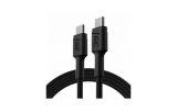 Green Cell PowerStream - Kabel Przewód USB-C - USB-C 120cm z obsługą Power Delivery (60W), 480 Mbps, Ultra Charge, QC 3.0