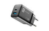 Cellularline Multipower Micro GaN - Ładowarka sieciowa USB-C & USB-A Power Delivery 45W (czarny)
