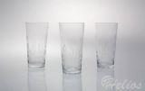 HANDMADE / Szklanki zdobione szlifem 350 ml - BEZBARWNE (9613)