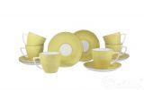 Zestaw filiżanek dla 6 osób / 12 części - 6630J Żółty (Beata/Dorota)