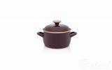 Garnek emaliowany z pokrywką 2,2 l - Bordeaux / bordowy