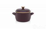 Garnek emaliowany z pokrywką 4,2 l - Bordeaux / bordowy