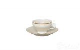 Filiżanka niska 360 ml ze spodkiem - Bernadotte Ivory Gold (383713)