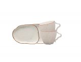 Zestaw filiżanek ze spodkiem 250 ml / 2 szt. - 6833 STONE AGE / Beżowy