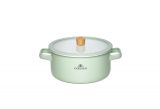 Garnek 20 cm - NATUR Enamel / pastelowo zielony