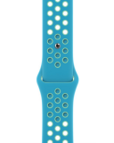Apple Pasek 40 silikonowy w kolorze Chlorine Blue/Green Glow - niebieski