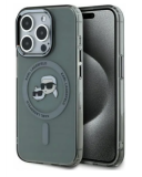 Etui do iPhone 15 Pro Karl Lagerfeld IML Metal MagSafe czarne
