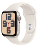 Apple Watch SE2 44mm aluminium + Cellular w kolorze księżycowej poświaty z paskiem sportowym w kolorze księżycowej poświaty - M/L