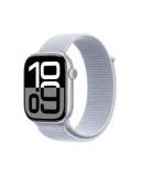 Apple Watch S10 46mm aluminium w kolorze srebrnym z opaską sportową w kolorze błękitnego obłoku