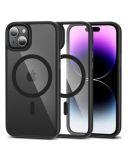 Etui do iPhone 15 Tech-Protect Magmat MagSafe - Przeźroczysty/czarny