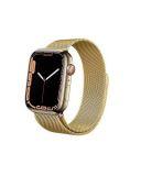 Pasek do Apple Watch 42/44/45/49MM Crong Milano Steel - Złoty