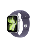 Apple Watch S11 42mm aluminium w kolorze srebrnym z paskiem sportowym w kolorze mleczny fiolet M/L
